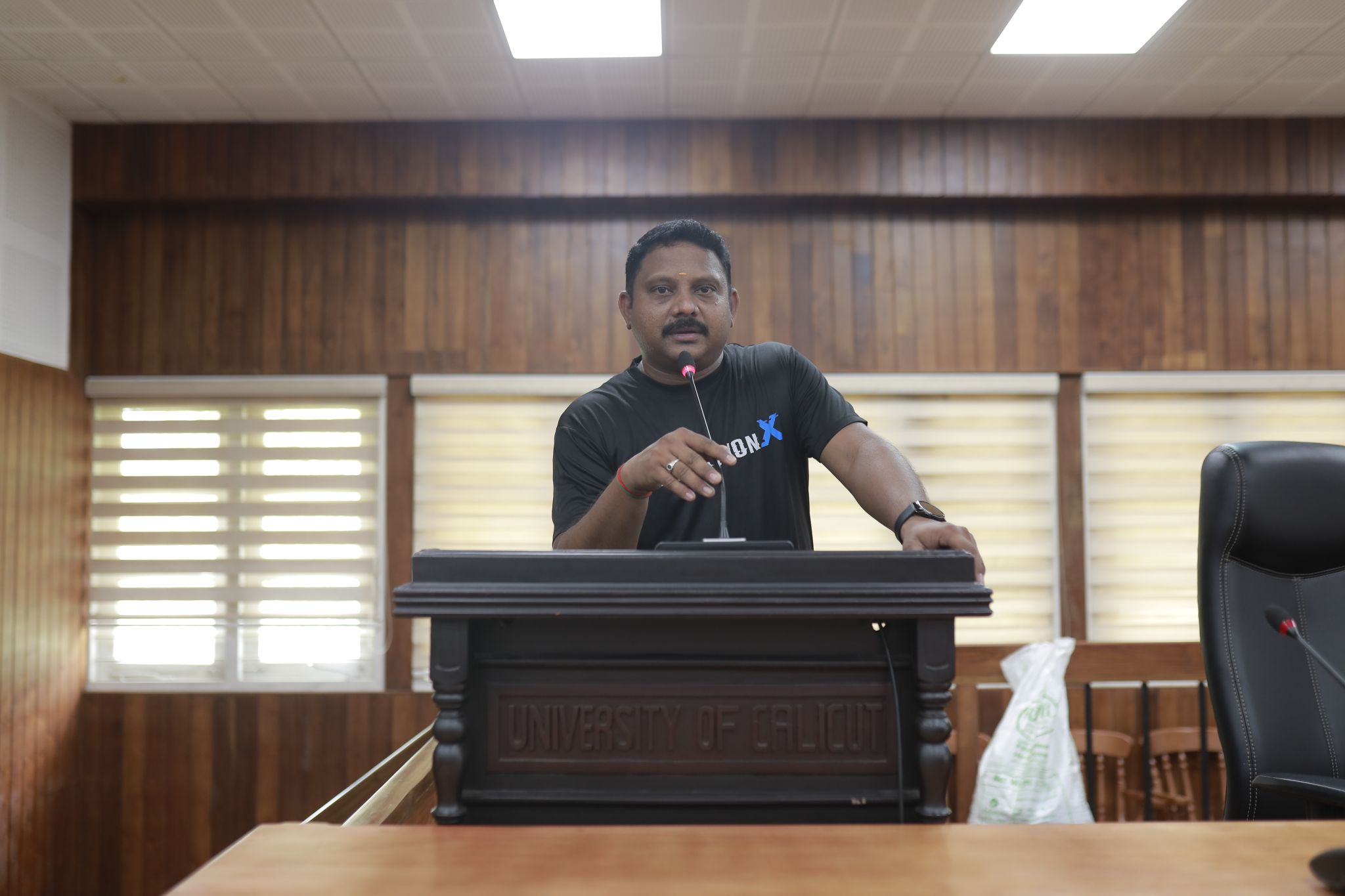 Speaking at an academic or professional programme